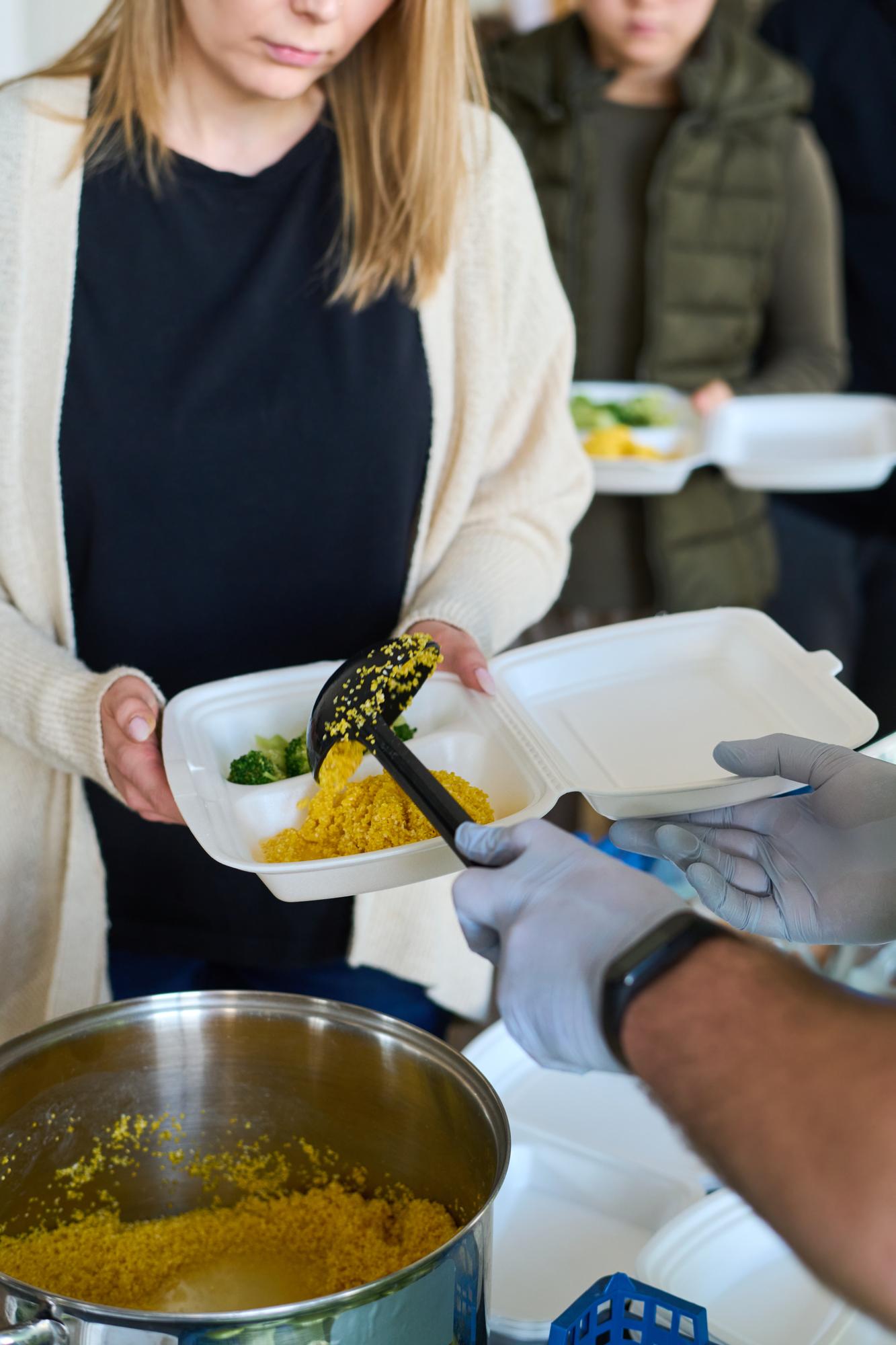 Participant plating under instructor supervision